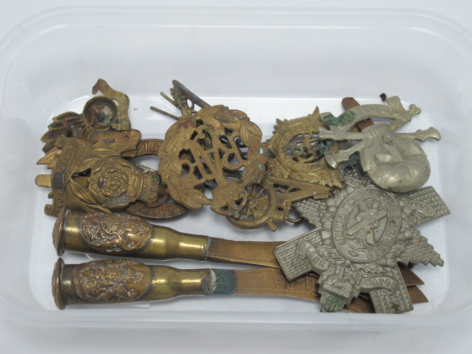 Lot 1325 - Trench Art and Military Badges, including