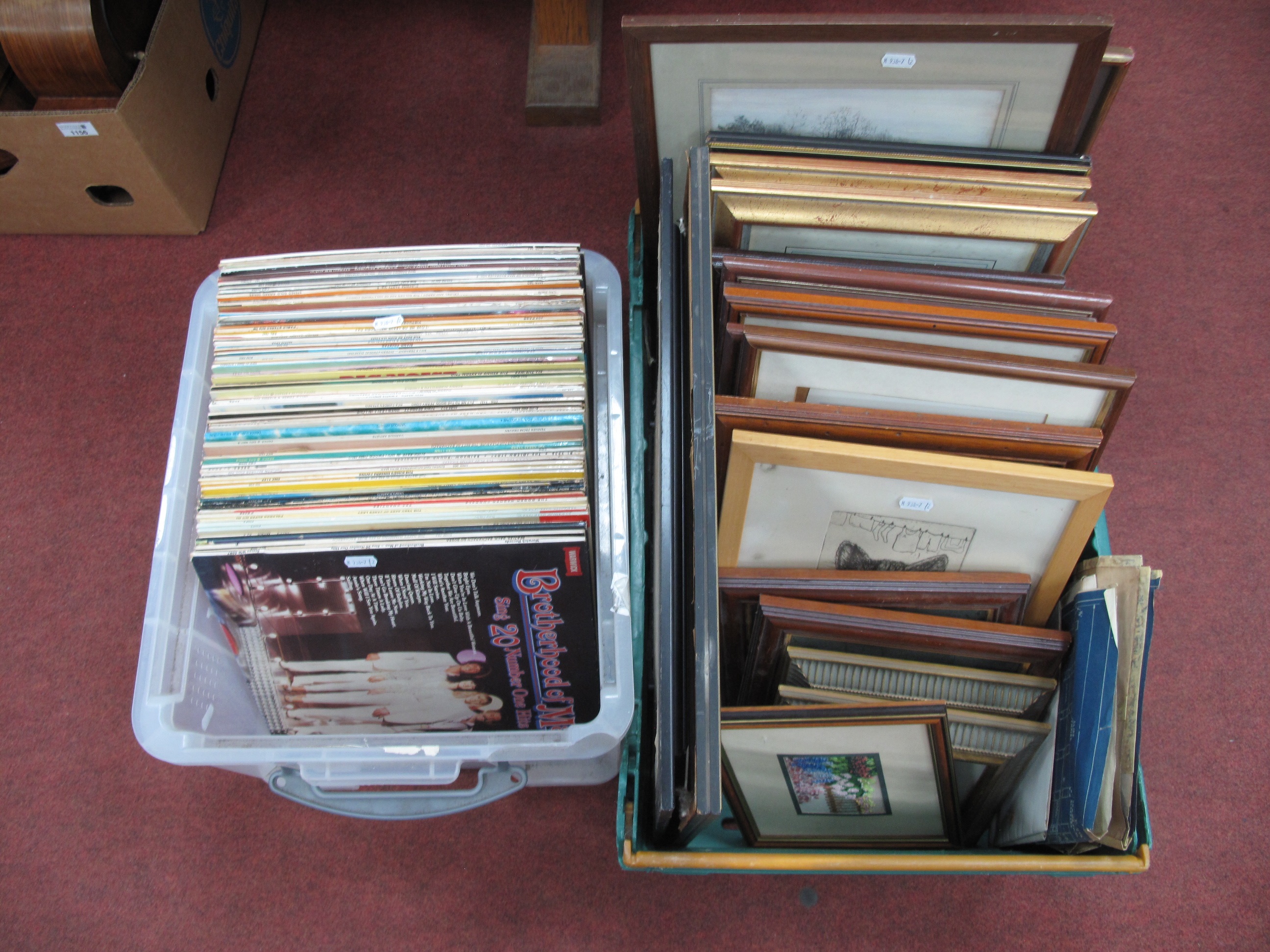 Lot 1157 - Quantity of LP vinyl records and framed