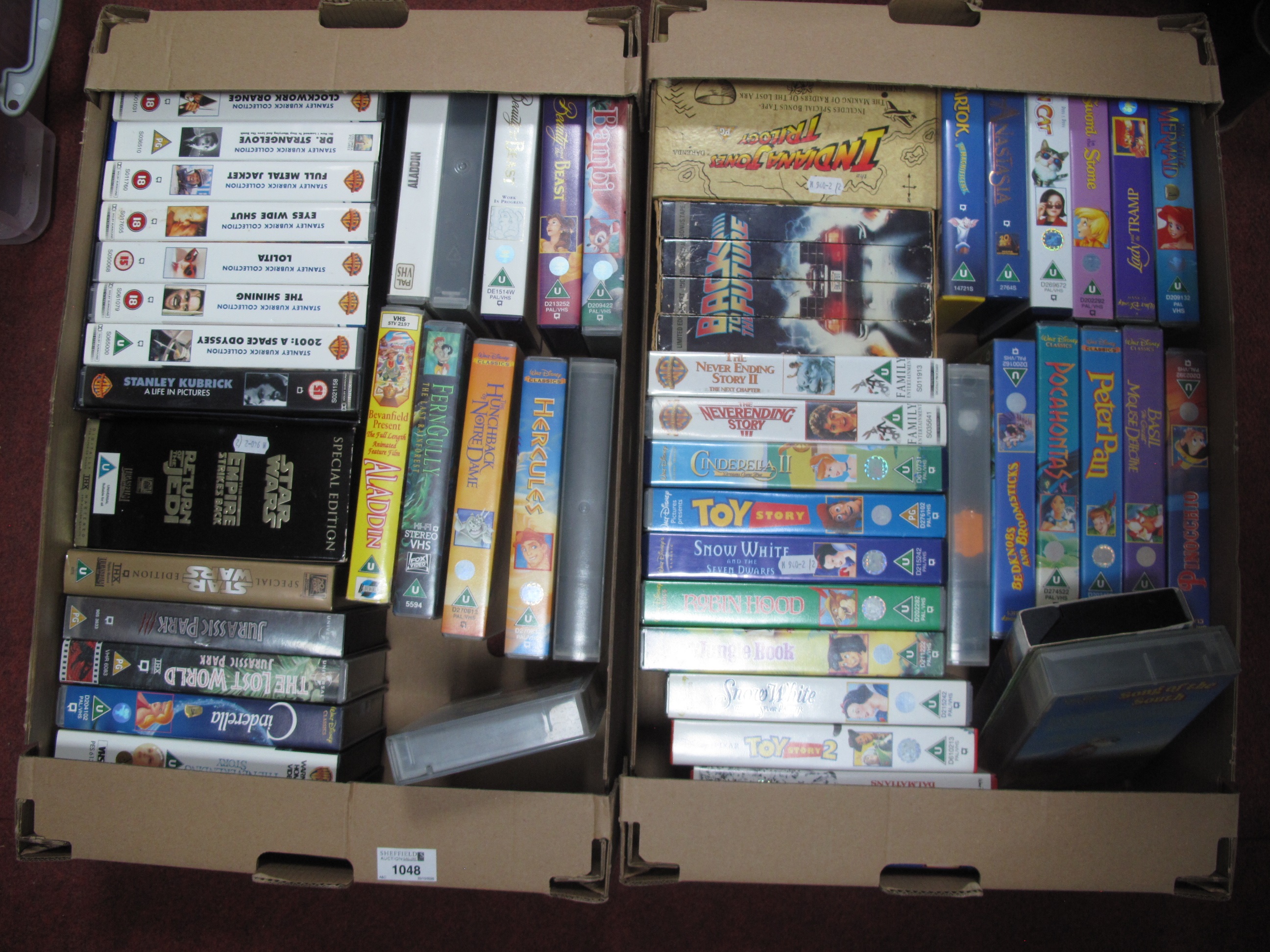Lot 1048 - Collection of vintage VHS tapes, featuring