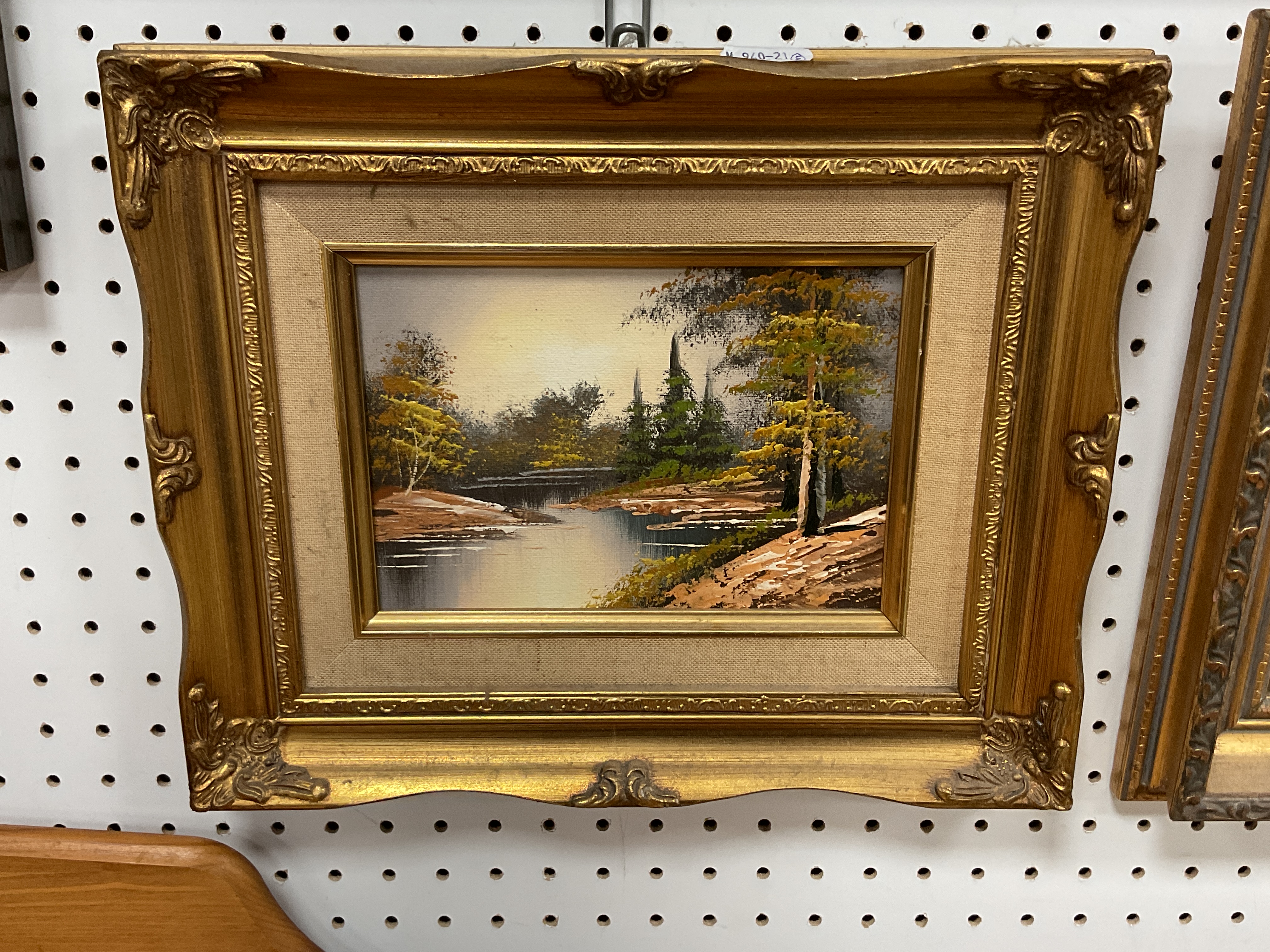 Lot 1474 - Five framed oil paintings, including