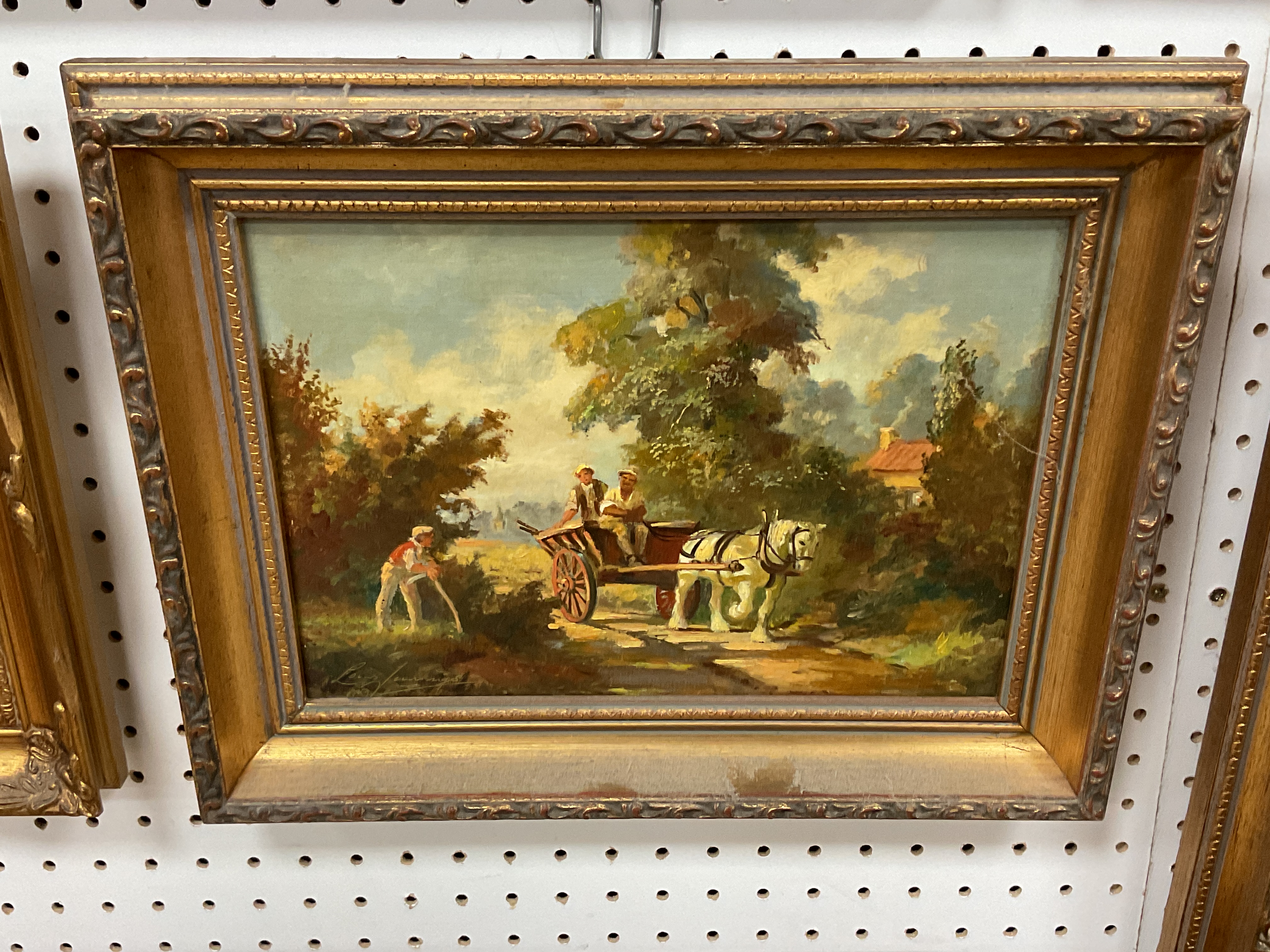 Lot 1474 - Five framed oil paintings, including