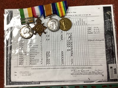 Lot 475 - Edward VII Kings South Africa Medal, with two...