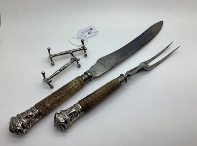 Lot 82 - A Victorian Hallmarked Silver Mounted Meat...