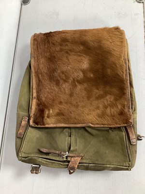 Lot 371 - WWII German Army M34 pony hide Tornister back...