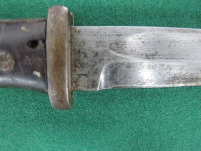 Lot 776 - WW2 German K98 bayonet with markings 1850 42 c...