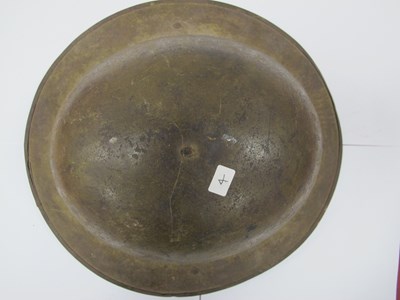 Lot 764 - WWI British Army Brodie Mk I steel helmet with...