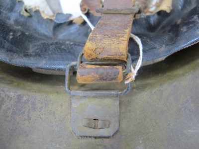Lot 764 - WWI British Army Brodie Mk I steel helmet with...