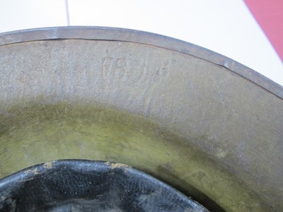 Lot 764 - WWI British Army Brodie Mk I steel helmet with...