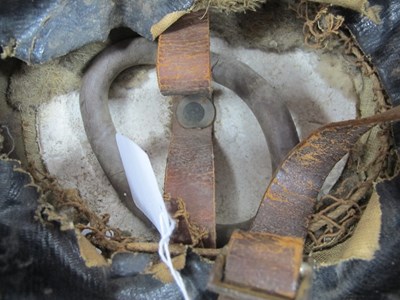 Lot 764 - WWI British Army Brodie Mk I steel helmet with...