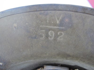 Lot 743 - WW1 British Army Brodie Mk I steel helmet with...