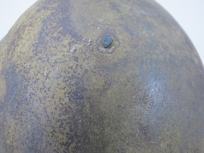 Lot 743 - WW1 British Army Brodie Mk I steel helmet with...