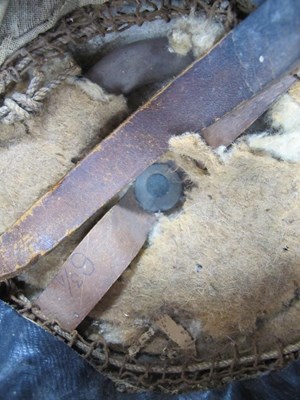 Lot 743 - WW1 British Army Brodie Mk I steel helmet with...