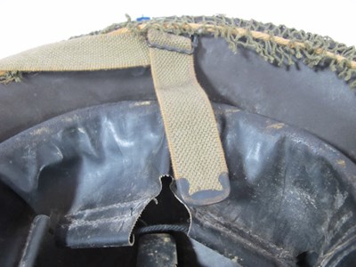 Lot 757 - WW2 Army steel 'turtle' Mk 3 combat helmet...