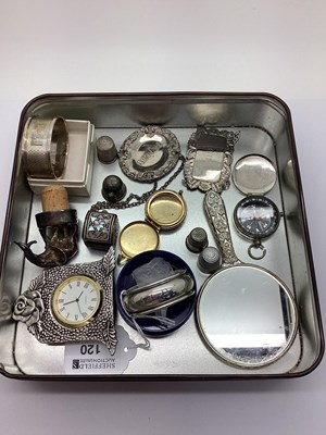 Lot 120 - Hallmarked Silver Napkin Rings, novelty...