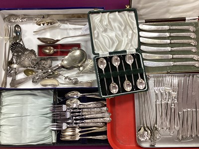Lot 92 - Hallmarked Silver Handled Tea Knives,...
