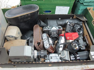 Lot 1077 - Ashahi Pentax Camera, Zenit 12XP camera, other...