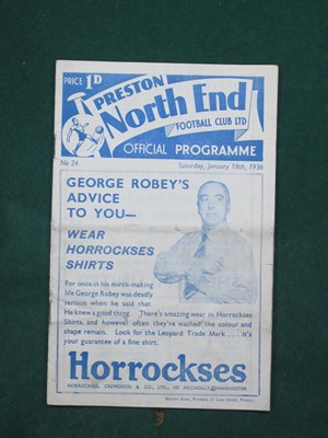 Lot 911 - 1935-36 Preston North End v. Aston Villa...