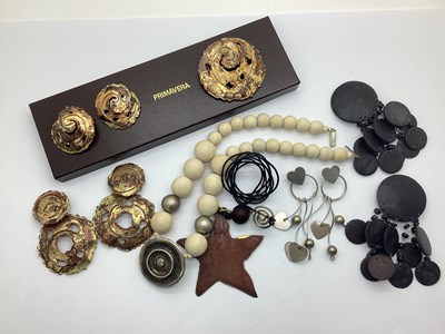 Lot 93 - XX Century Hand Made Designer Brooch and...