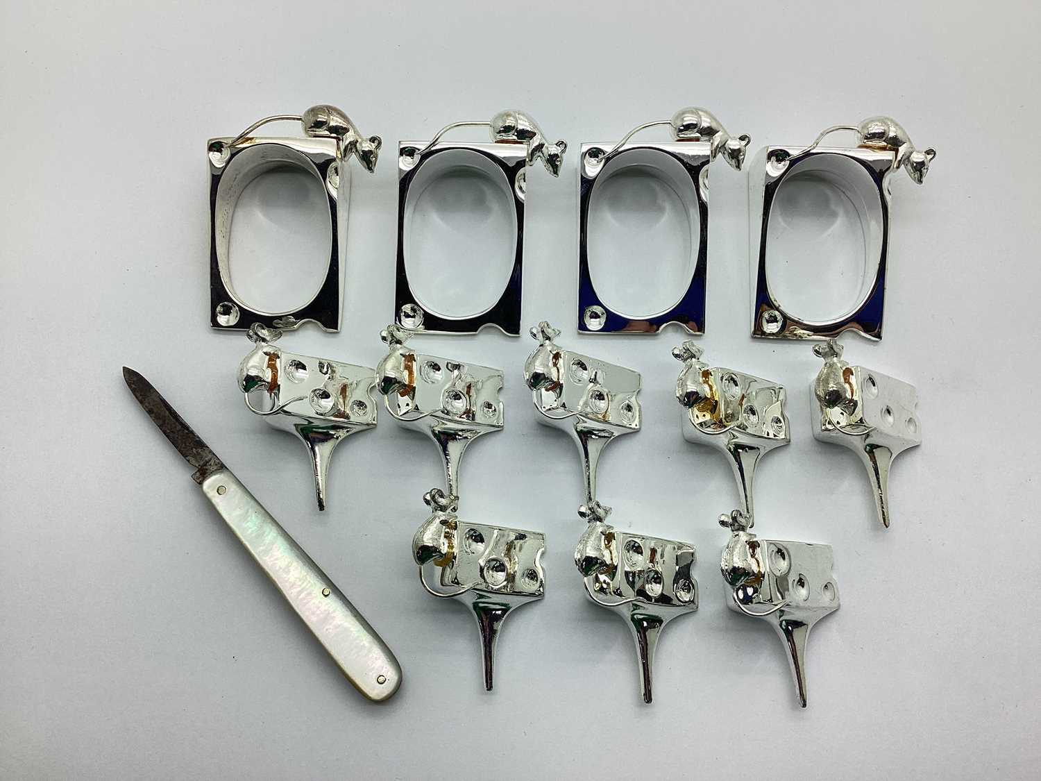 Lot 105 - Silea Silver Plated Cheese Marker / Menu...