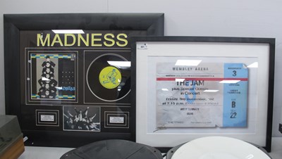 Lot 301 - Framed 'Jam' Ticket Print and framed 'Madness'...
