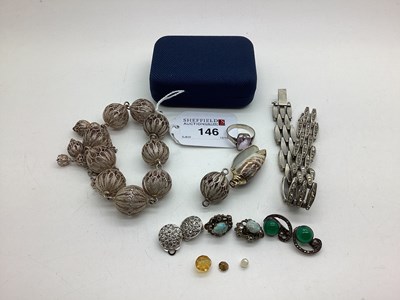 Lot 146 - A Decorative Vintage Filigree Bead Bracelet,...