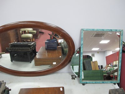 Lot 1128 - Edwardian Mahogany Inlaid Oval Shaped Wall...