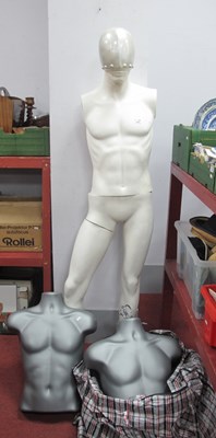 Lot 1043 - Torso Coat Hangers, Ping golf bag, mannequin...
