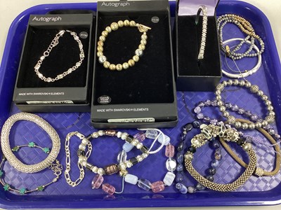Lot 17 - Modern Bracelets, including "925" chain...