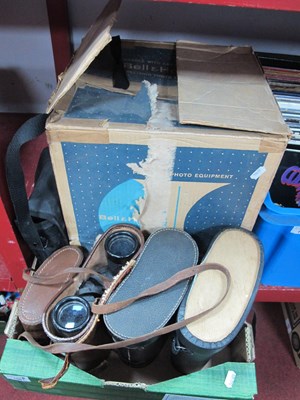 Lot 1061 - A collection of five cased binoculars to...