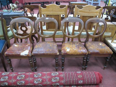 Lot 1495 - A Set of Four XIX Century Mahogany Balloon...
