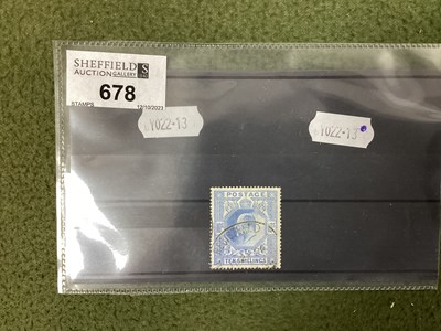 Lot 678 - Stamps; GB King Edward VII 10/- SG 265, fine...