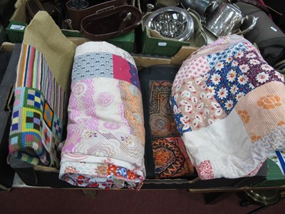 Lot 1087 - Patchwork Quilt Circa 1900, multicoloured,...