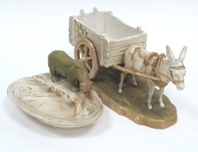 Lot 1043 - A Royal Dux Pottery Dish, of shell shape,...