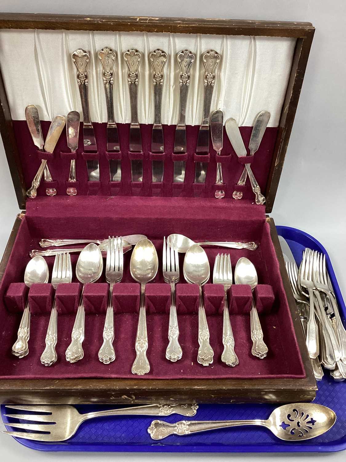 Lot 33 - A Six Setting Canteen of Old Company Plate...