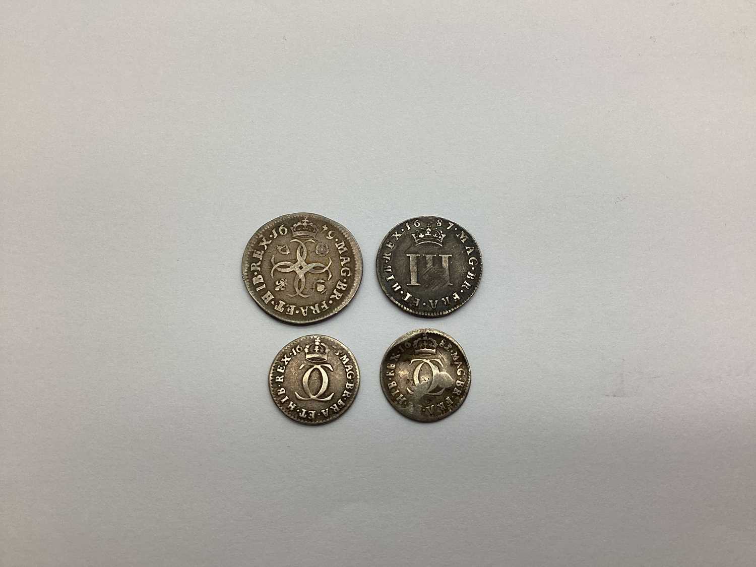 Lot 353 - Four XVII Century GB Silver Coins, including a...