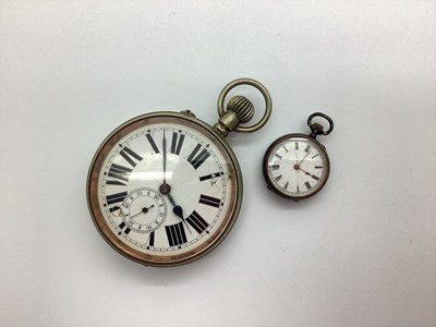 Lot 123 - An Antique Gun Metal Cased Fob Watch, the...