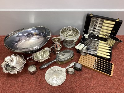Lot 40 - A Hallmarked Silver Backed Hair Brush,...