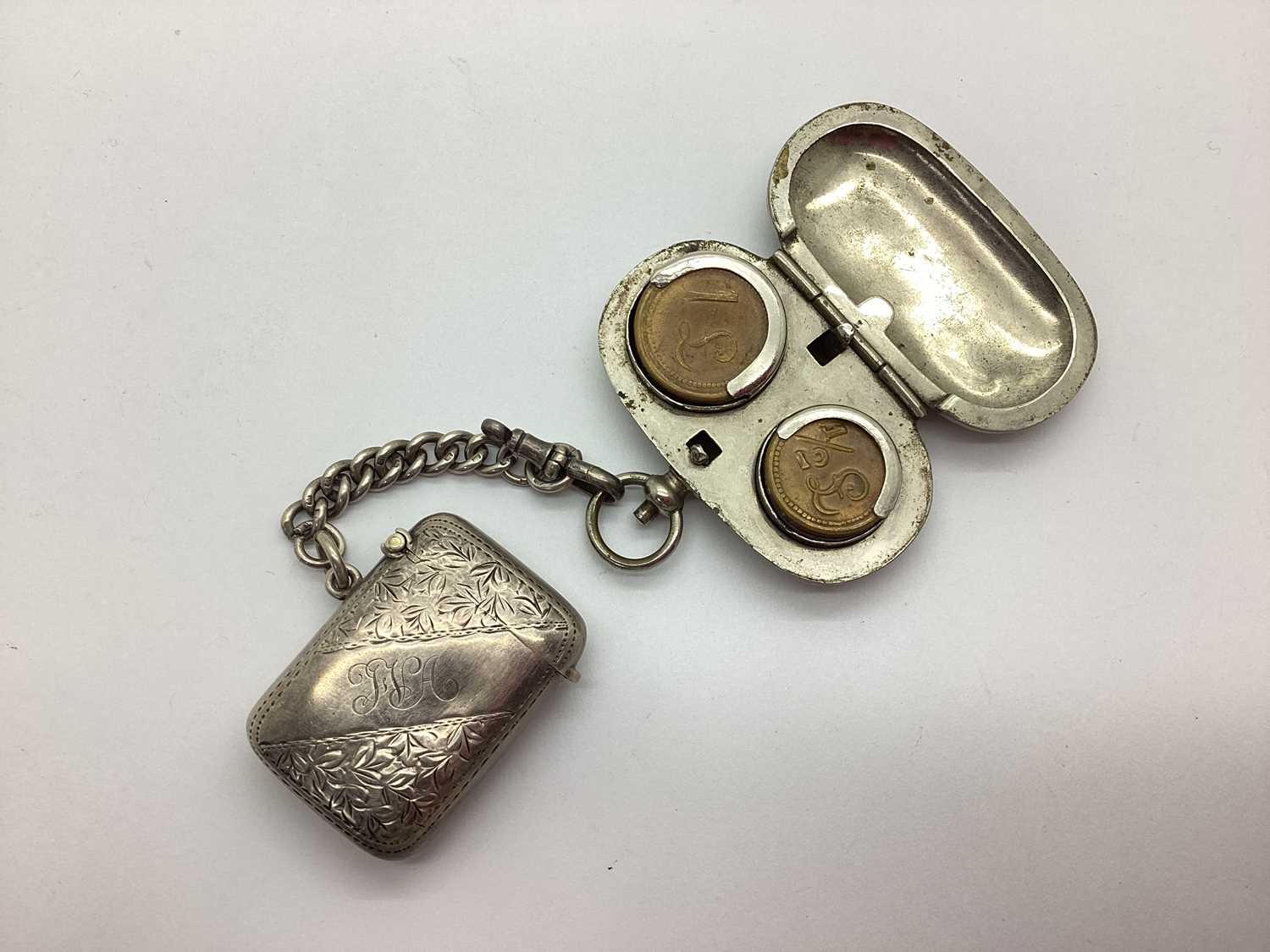 Lot 80 - A Hallmarked Silver Vesta Case, leaf engraved...