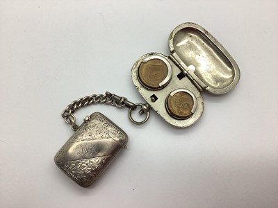 Lot 80 - A Hallmarked Silver Vesta Case, leaf engraved...