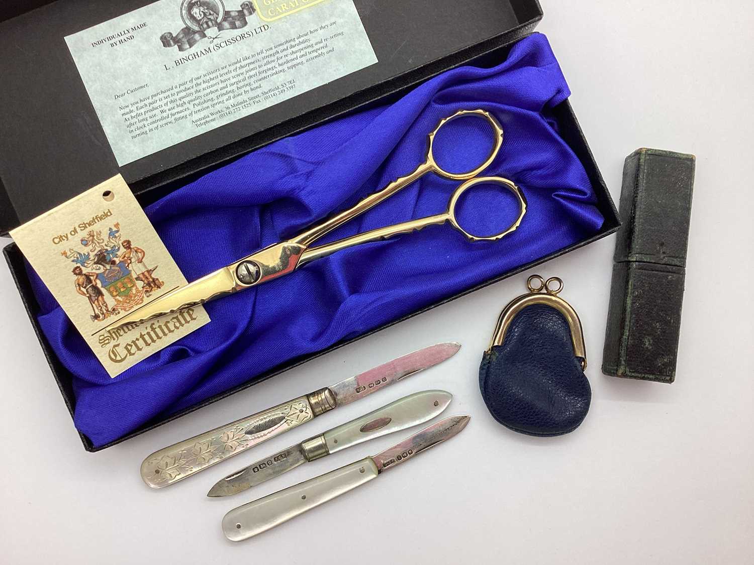 Lot 94 - A Pair of L. Bingham (Sheffield) Gold Plated...