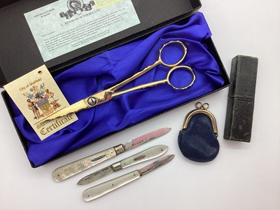 Lot 94 - A Pair of L. Bingham (Sheffield) Gold Plated...