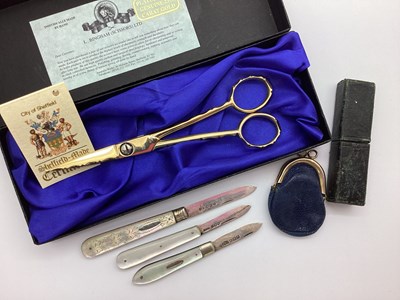 Lot 94 - A Pair of L. Bingham (Sheffield) Gold Plated...