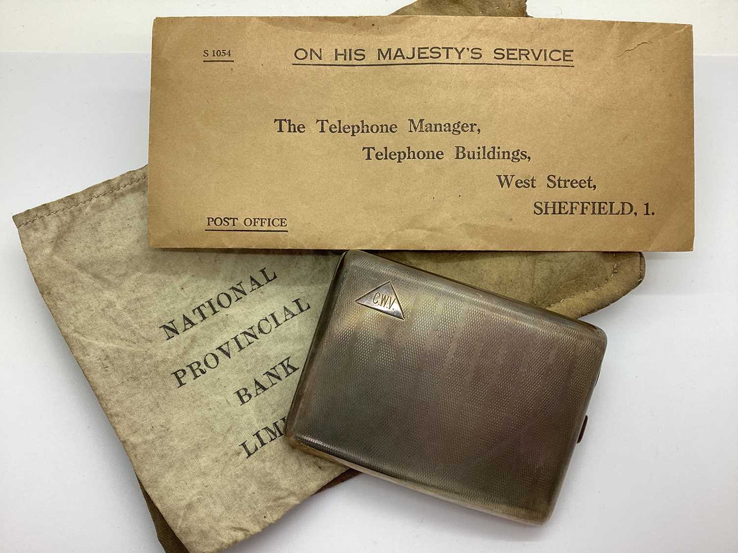 Lot 95 - A Hallmarked Silver Cigarette Case, Birmingham...