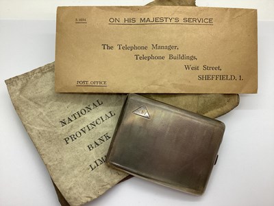 Lot 95 - A Hallmarked Silver Cigarette Case, Birmingham...