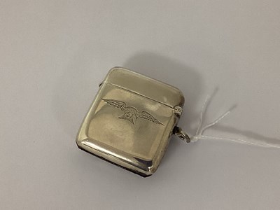 Lot 87 - A Hallmarked Silver Vesta Case, Birmingham...