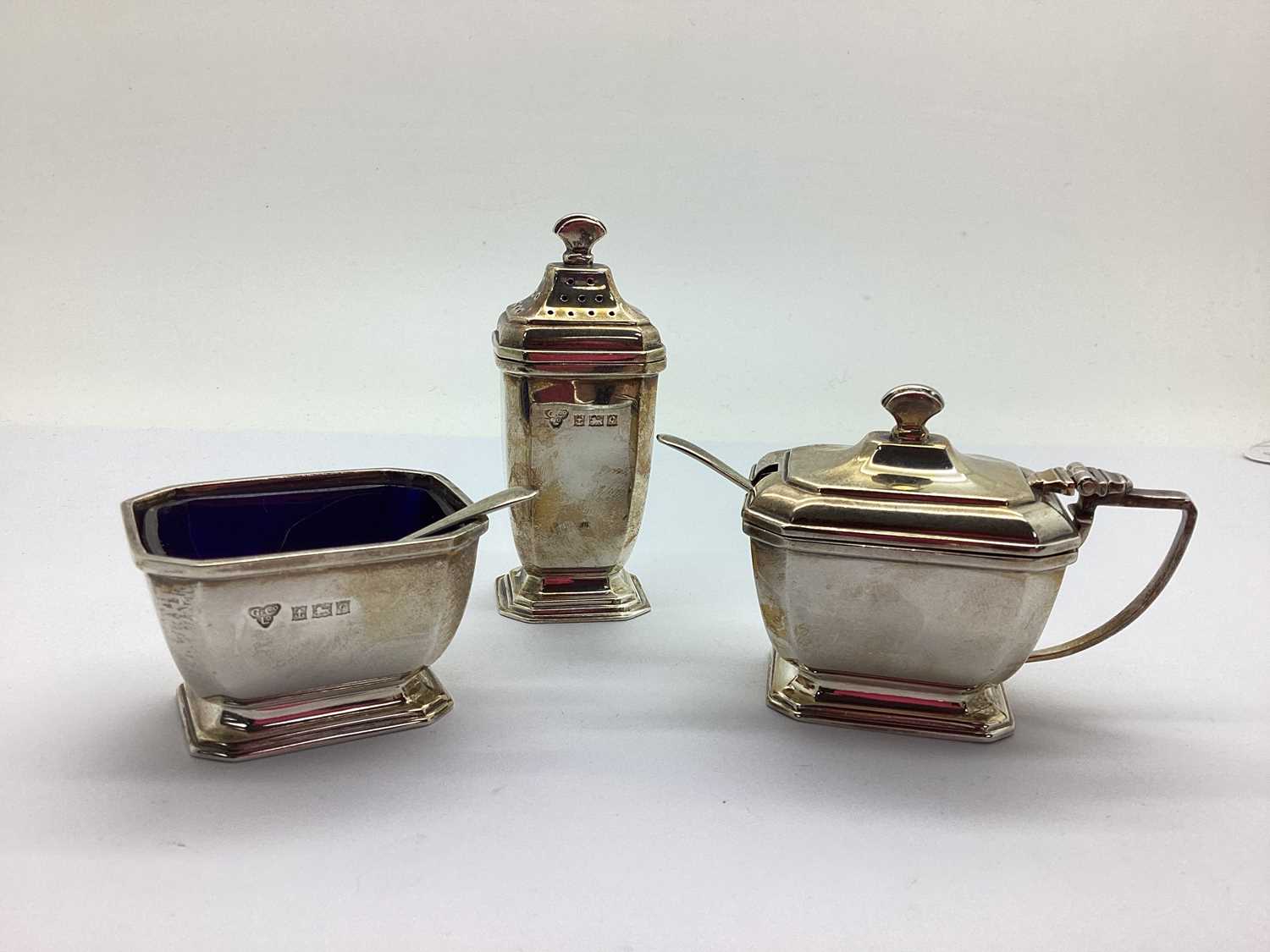 Lot 84 - Garrard & Co; A Hallmarked Silver Three Piece...