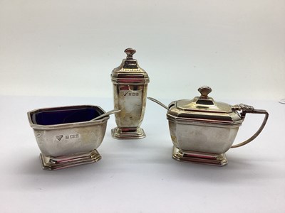 Lot 84 - Garrard & Co; A Hallmarked Silver Three Piece...
