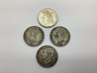 Lot 361 - 1921 USA Silver 'Morgan' Dollar, together with...