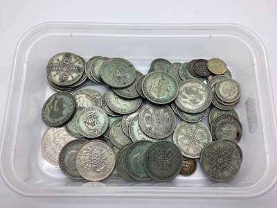 Lot 345 - GB Pre 1947 Silver Coins, Half Crowns,...