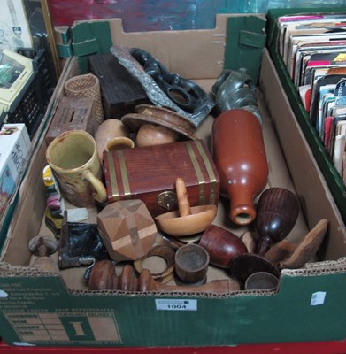 Lot 1004 - Mineral Modernist Sculptures, metal door stops,...
